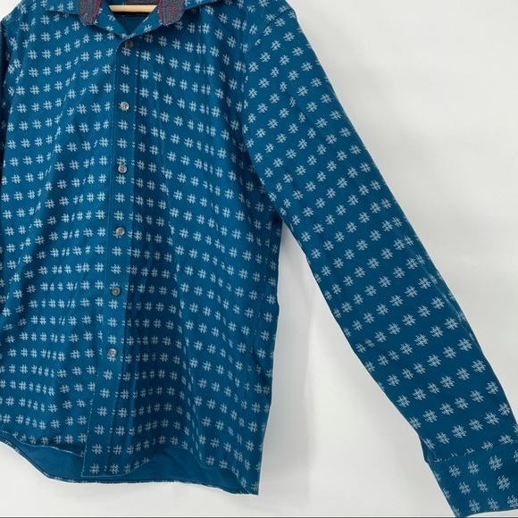 Daniel Hechter Paris  non iron blue white shirt - Picture 2 of 11